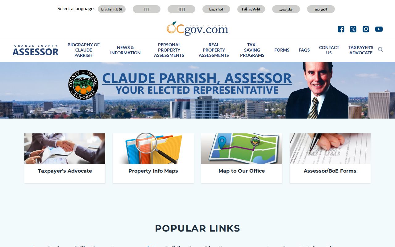 Stanton residents directory Orange County Assessor property information